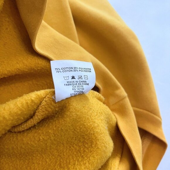 FRANK AND OAK X DISNEY MUSTARD YELLOW BLACK MICKEY MOUSE EMBROIDERED SWEATER - Picture 11 of 11